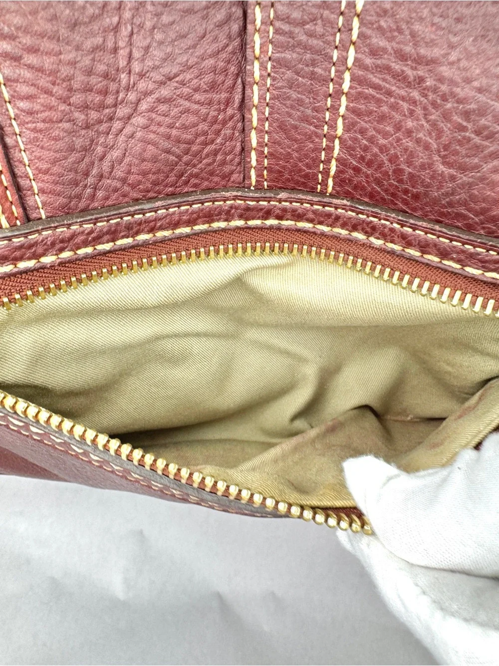 Coach Legacy Large Hamptons Miranda Rare Bordeaux Burgundy Leather Satchel Bag - Picture 12 of 15